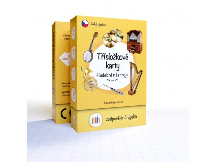 třísložkové karty hudební nástroje zodpovědná výuka