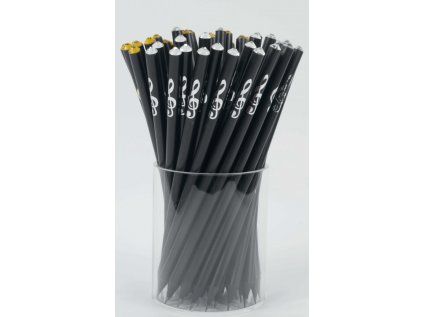 pencil with g clef silver foil crystal