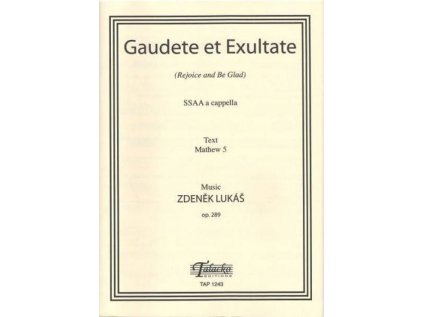 Gaudete et Exultate op. 289