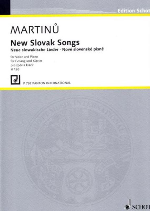 Nové slovenské písně pro zpěv a klavír