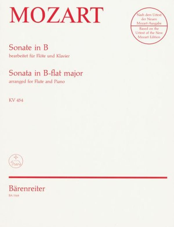Sonáta B dur KV 454 v úpravě pro flétnu a klavír