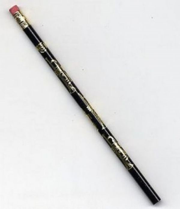 Tužka s gumou - trubka (černá)