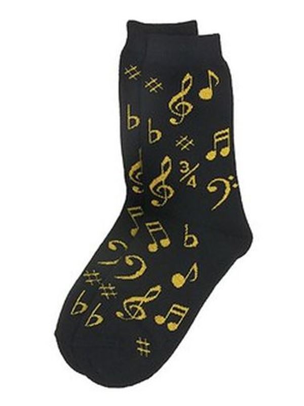 Ponožky - hudební symboly (zlaté)