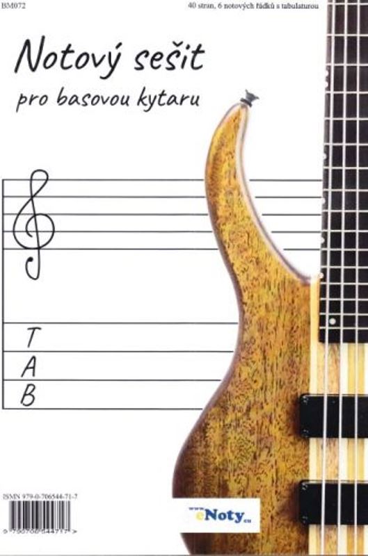 Notový sešit pro basovou kytaru A4
