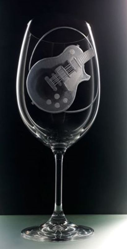 Sklenice na víno - Kytara Les Paul (450ml)