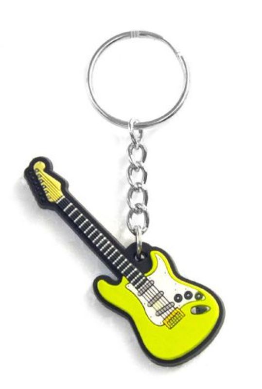 Přívěšek na klíče - Elektrická kytara (zelená)