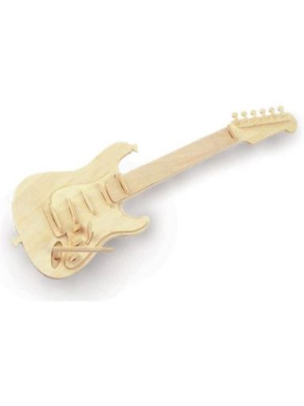 3D dřevěné puzzle - elektrická kytara