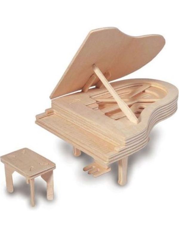 3D dřevěné puzzle - klavír