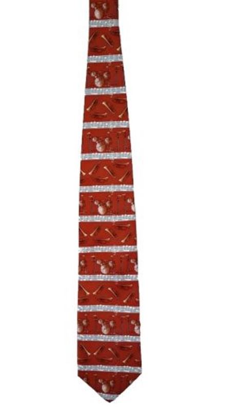 Kravata - hudební nástroje (červená)
