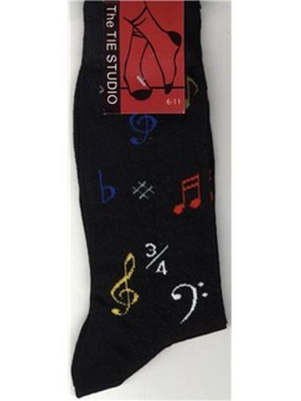 Ponožky - hudební symboly (barevné)