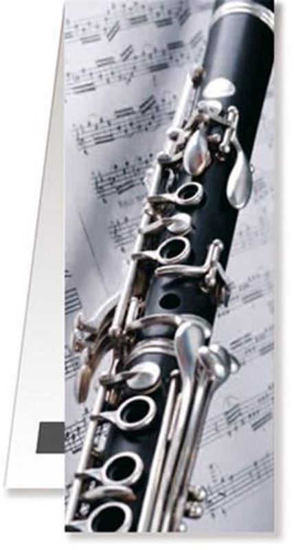 Záložka do knihy magnetická - klarinet a noty