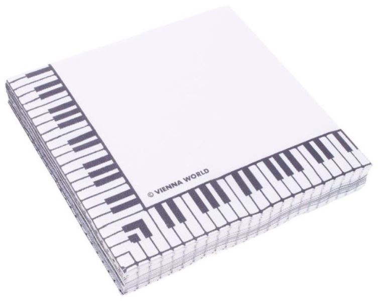 Papírové ubrousky - Klaviatura (33x33)
