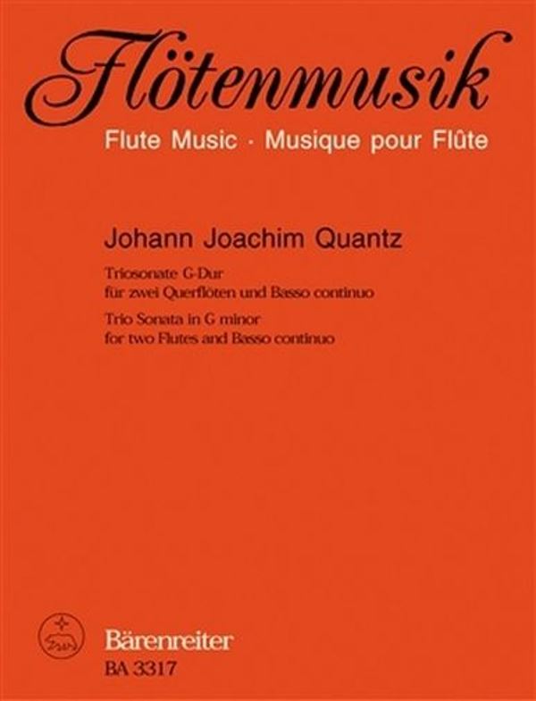 Triová sonáta G dur pro dvě flétny a basso continuo
