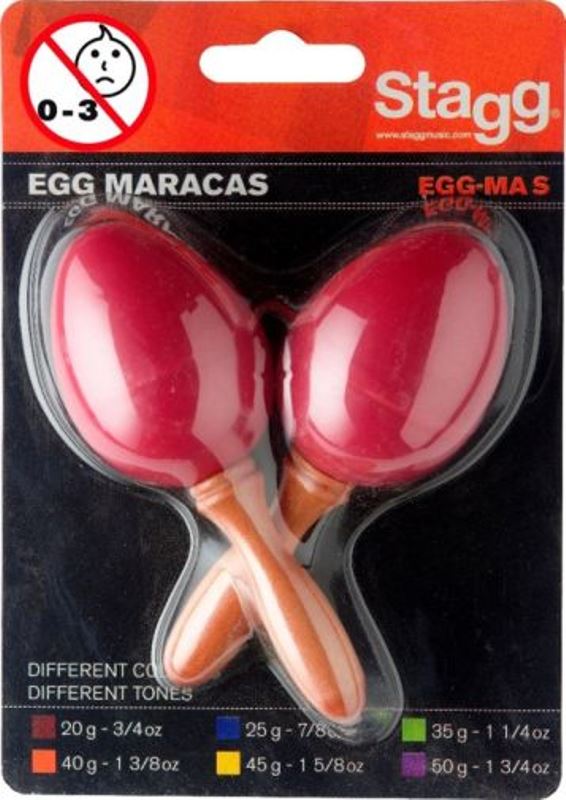 Maracas vajíčka pár (červená) Stagg EGG-MA S/RD
