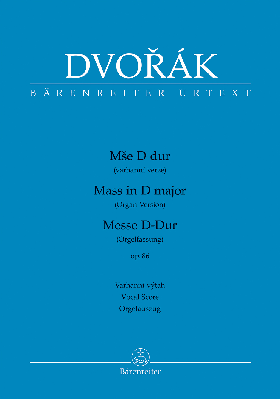 Mše D dur op. 86 (varhanní verze)