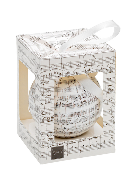 Vánoční ozdoba v dárkové krabičce - rukopis Mozart