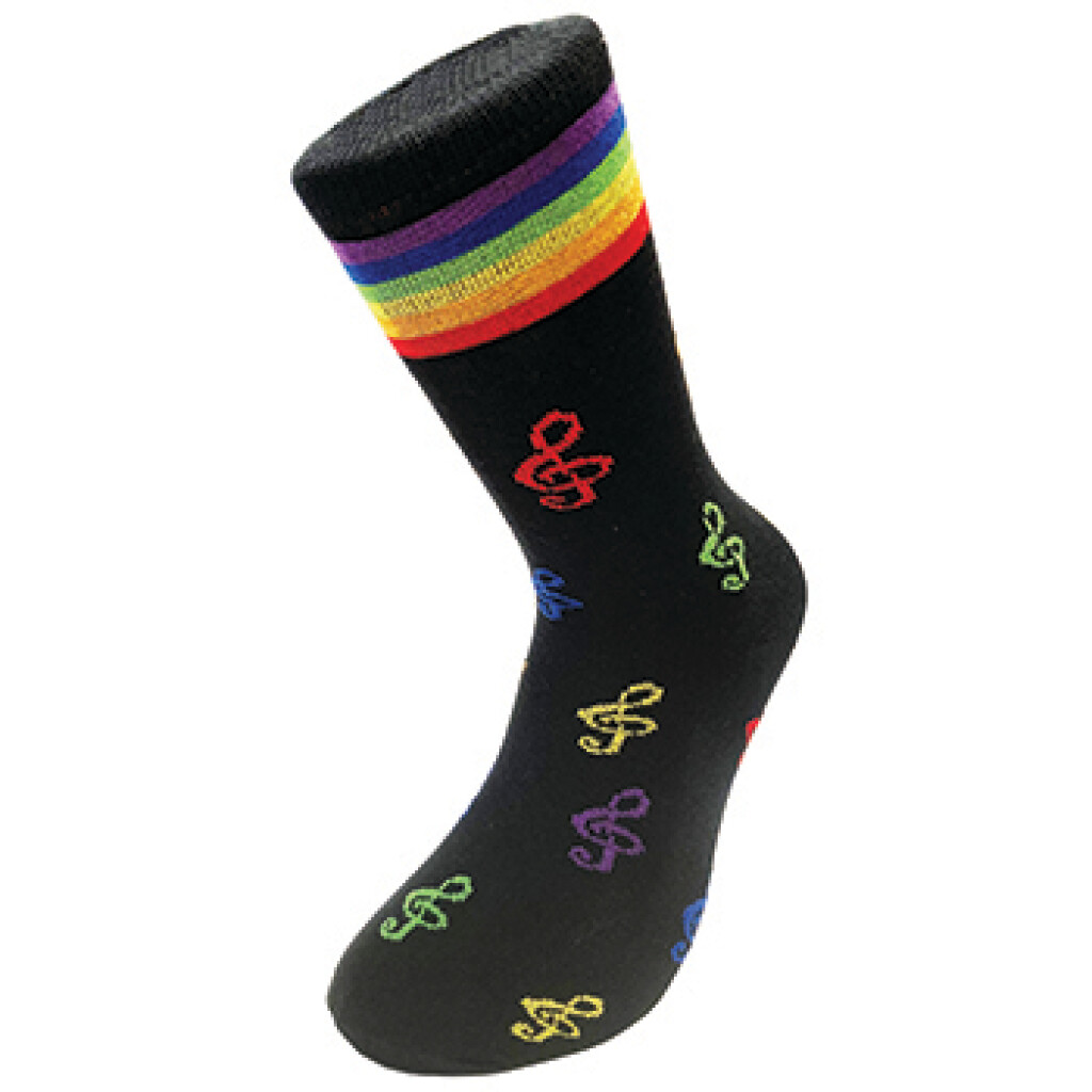 Ponožky - barevné houslové klíče