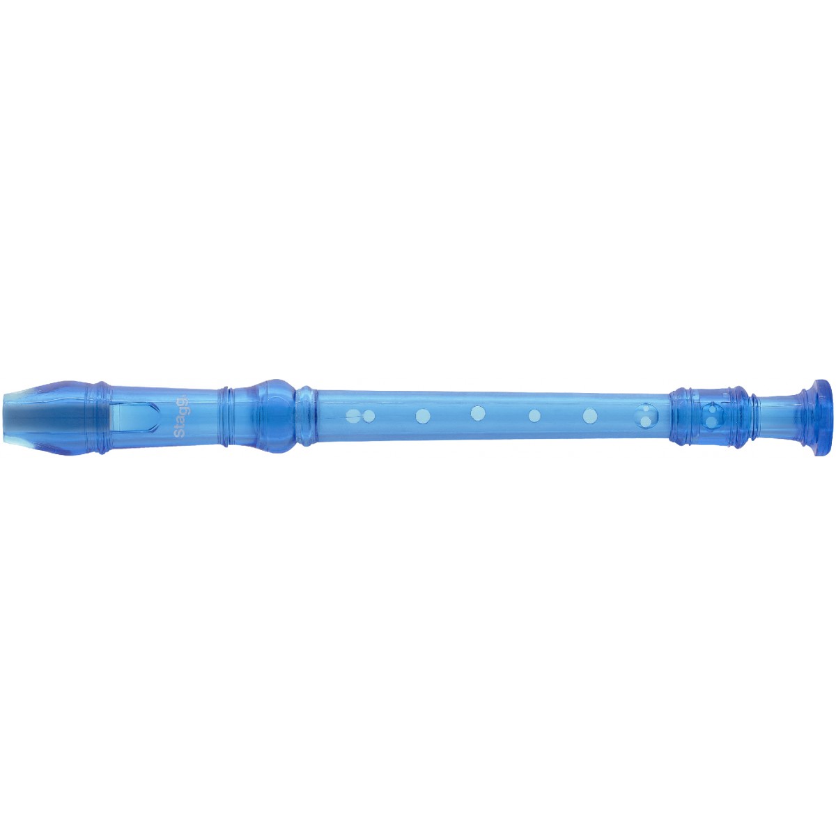 Sopránová zobcová flétna STAGG - průhledná modrá