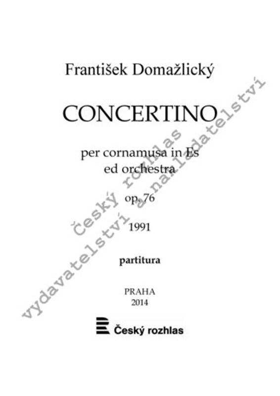 Concertino pro dudy in es a orchestr op. 76
