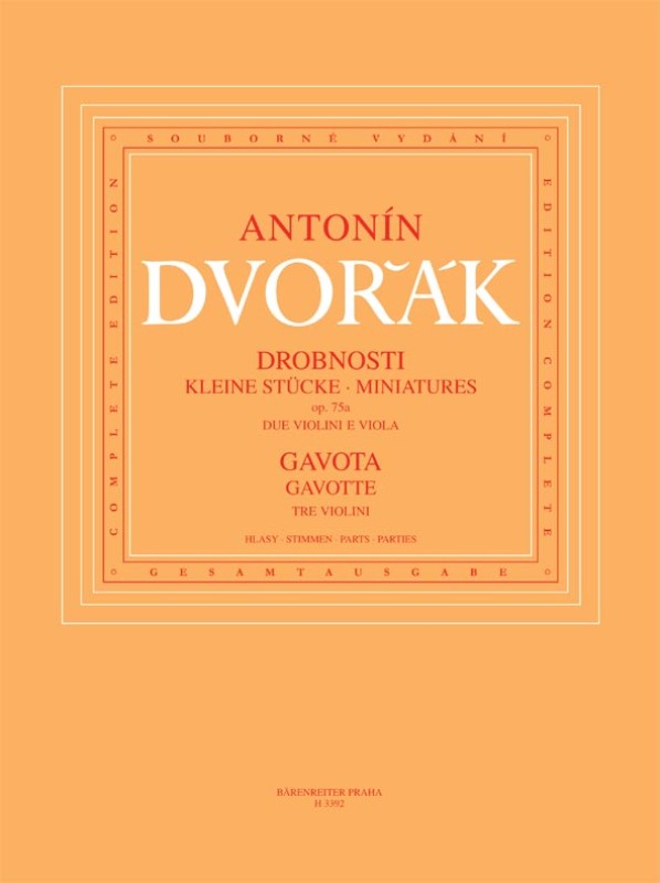 Drobnosti op. 75A / Gavota pro troje housle B 164