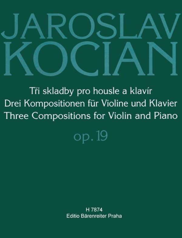 Tři skladby pro housle a klavír op. 19