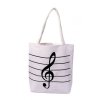 Taška s houslovým klíčem - bílá