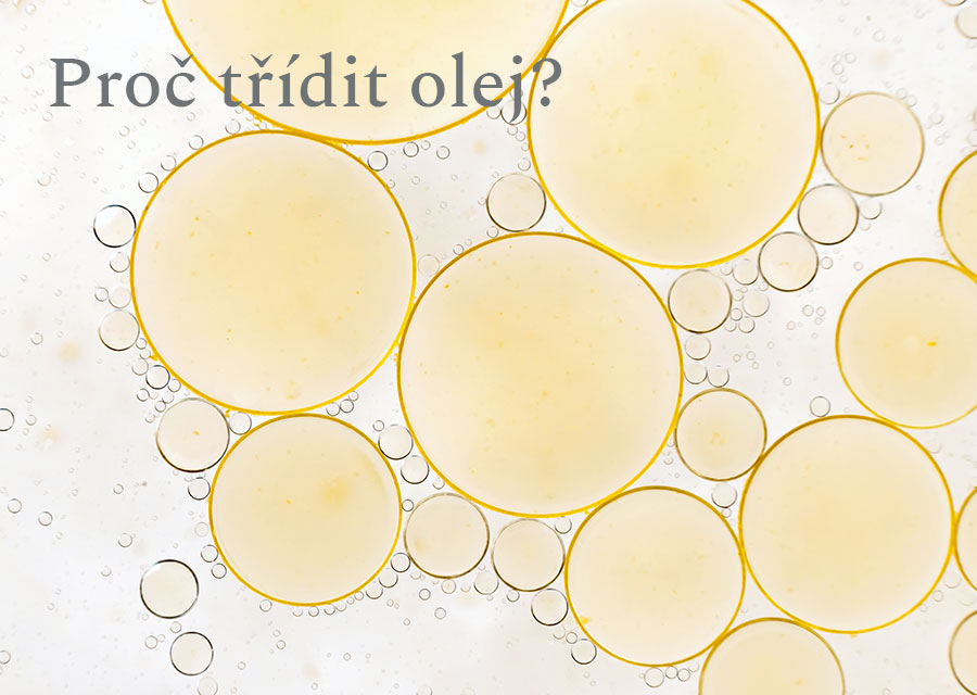 makro kapky oleje ve vodě