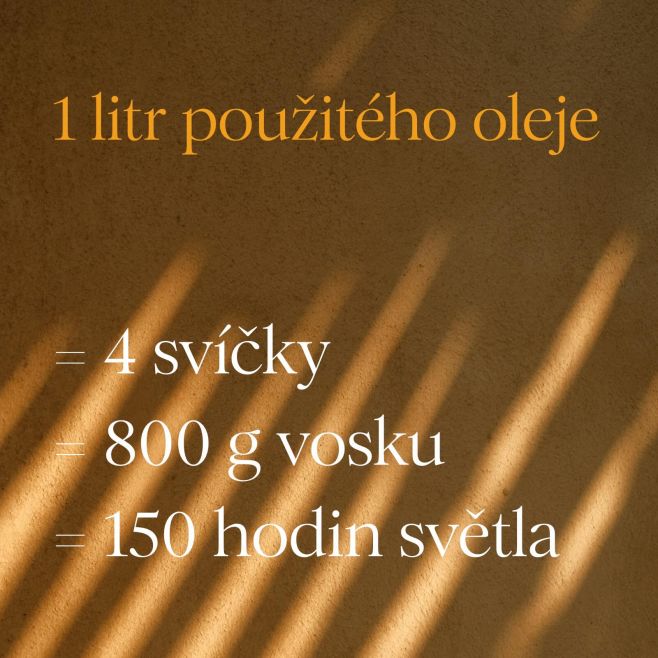 A litr oleje vyprodukuje za rok každý z nás…✨