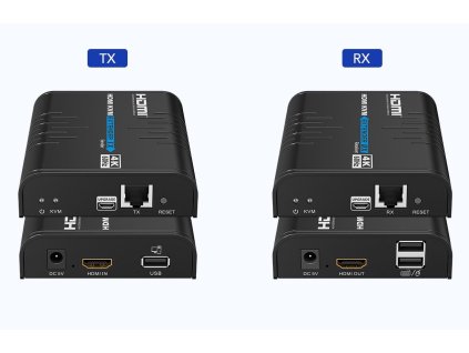 639260 premiumcord 4k 60hz hdmi kvm extender s usb 2 0 na 120 m cez lan