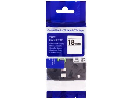 496230 printline kompatibilny paska s brother tze se4 18mm cierna tlac biela podklad plombovacie pltb68