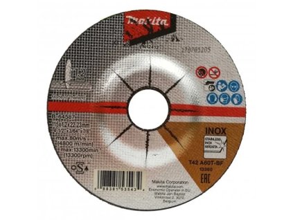Makita B-64593 rezný kotúč 125x1,2x22 z nehrdzavejúcej ocele