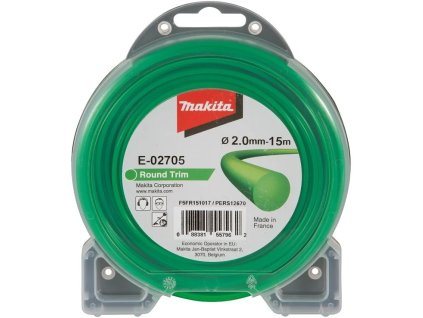 Makita nylonová struna 2,0 mm, 15 m, zelená, okrúhla