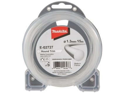 Makita nylonová struna 1,3 mm, 15 m, biela, okrúhla