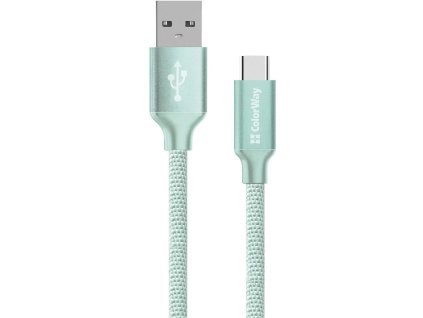 Kábel ColorWay USB-C 2 m 2,4 A, zelený