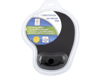 Ergonomická gélová podložka pod myš Esperanza, čierna