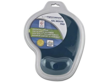 Ergonomická gélová podložka pod myš Esperanza, modrá