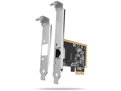AXAGON PCEE-GRF, sieťová karta PCIe - 1x Gigabit Ethernet port (RJ-45), Realtek 8111F, vrátane. LP