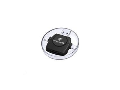 Čítačka pamäťových kariet Viking OTG SD a Micro SD 4 v 1 s konektorom APPLE Lightning / Micro USB / USB 3.0 / USB-C, čierna