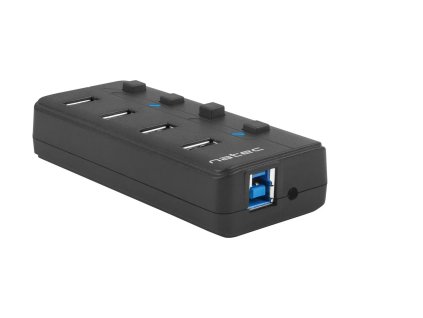 Natec aktívny rozbočovač Mantis 2, 4x USB 3.0 HUB, čierny