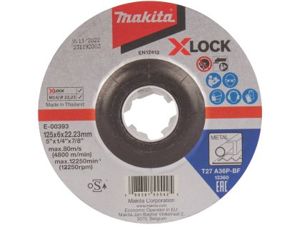 Makita E-00393 Brúsny kotúč na kov X-LOCK 125x6mm