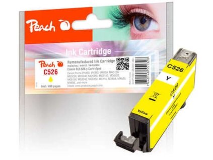 PEACH kompatibilná kazeta Canon CLI-526Y, žltá, 9 ml