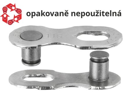 Reťazový krúžok KMC Missing Link 11 speed EPT finish, sivý, balenie 2 ks
