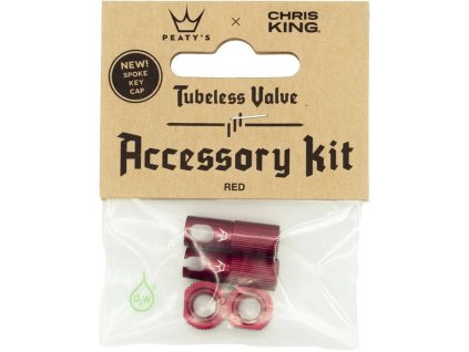 SADA PRÍSLUŠENSTVA PRE BEZDUŠOVÉ VENTILY PEATY'S X CHRIS KING (MK2) RED