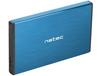 Natec externý HDD box 2,5" USB 3.0 Rhino Go, modrý, hliníkové telo