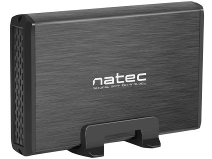 Natec externý HDD box 3,5" USB 3.0 Rhino, čierny, vrátane napájacieho adaptéra