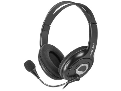 Slúchadlá Natec s mikrofónom Bear 2, čierne