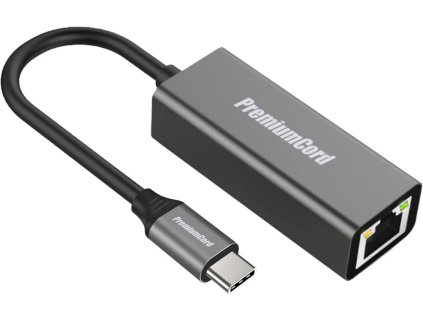 Adaptér PremiumCord USB-C na gigabitový konektor RJ45 10/100/1000Mbps