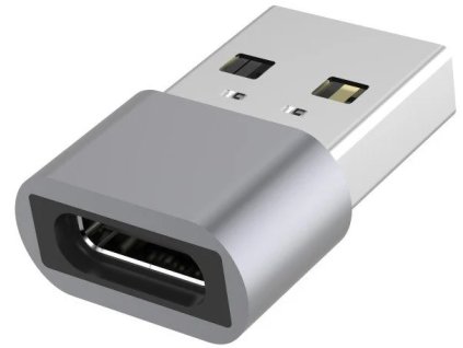 PremiumCord Hliníkový adaptér USB C samica - USB2.0 A samec