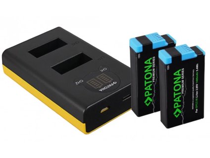 PATONA nabíjačka pre digitálnu kameru Dual GoPro MAX s LCD displejom 2x batéria 1400mAh Premium