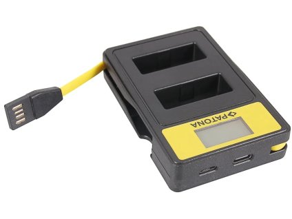 PATONA Photo Duálna nabíjačka Canon LP-E12 s LCD displejom, USB